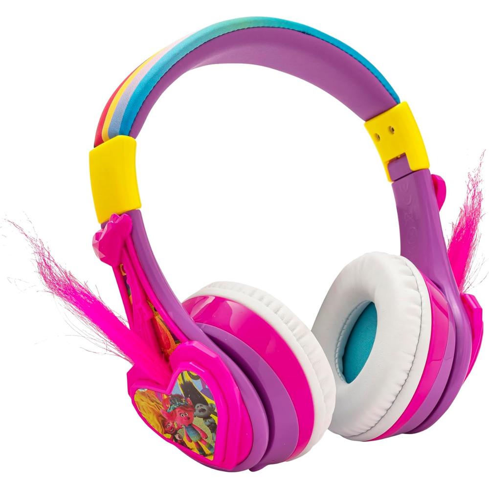 eKids Trolls Band Together auriculares Bluetooth infantiles con micrófono y cable auxiliar