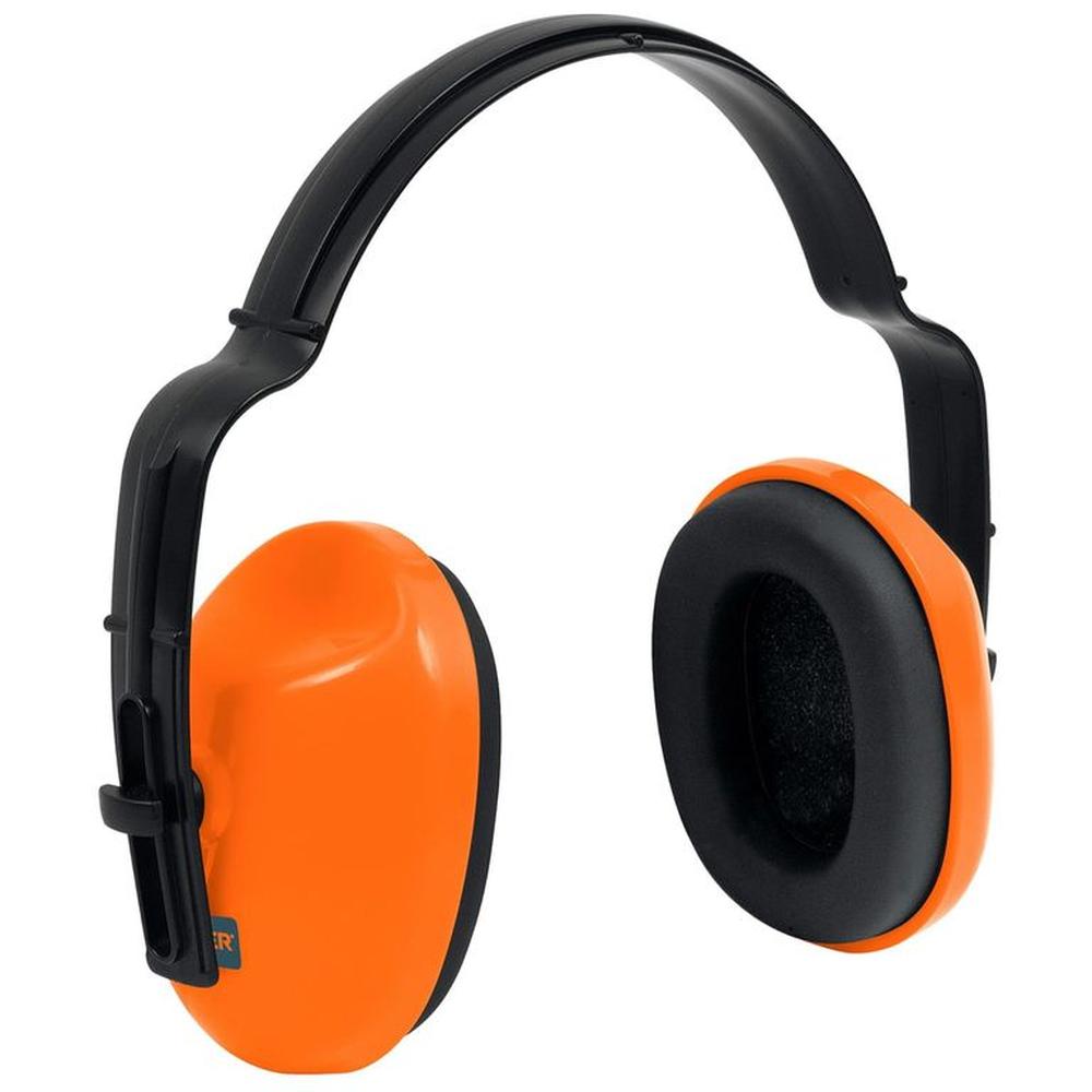 Orejera ajustable aislante de ruido Truper naranja y negro