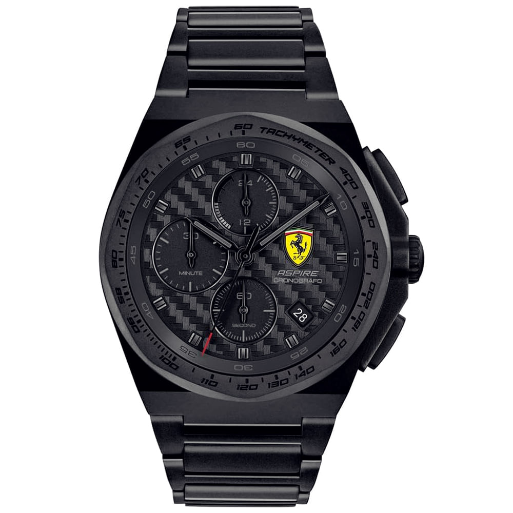 Reloj Ferrari Aspire 0830794 Fecha Cronómetro Acero Inoxidable Negro