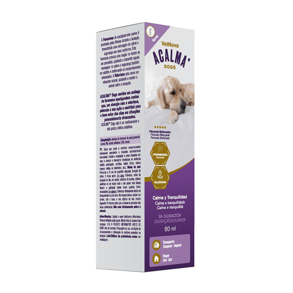 Spray Antiestrés Para Perros Acalma 60ml Spray Antiestrés Para Perros Acalma 60ml