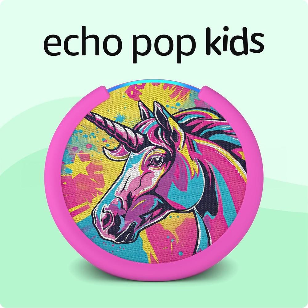 Parlante Amazon Echo Pop Kids Unicorn 6 Meses Kids+