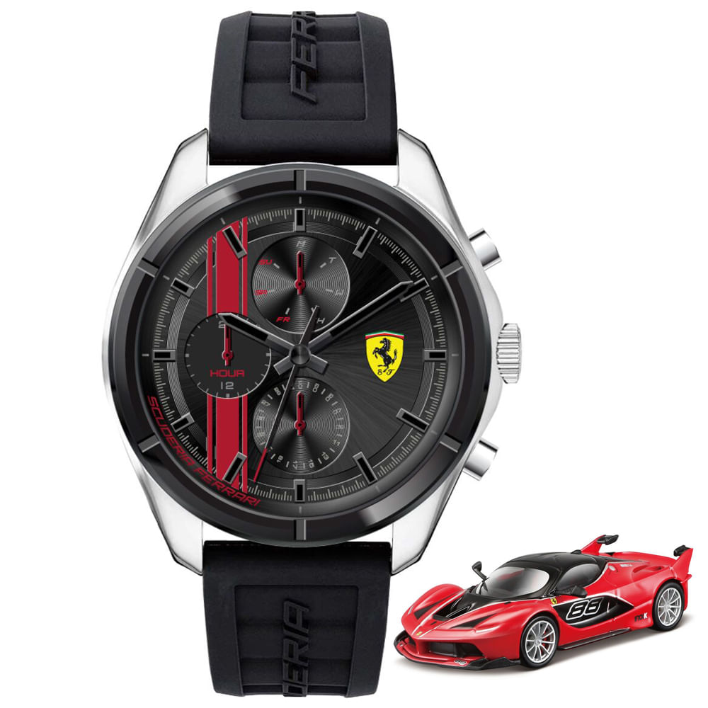 Reloj Ferrari Speedracer 0870060 Set con Auto Ferrari de Coleccion ...