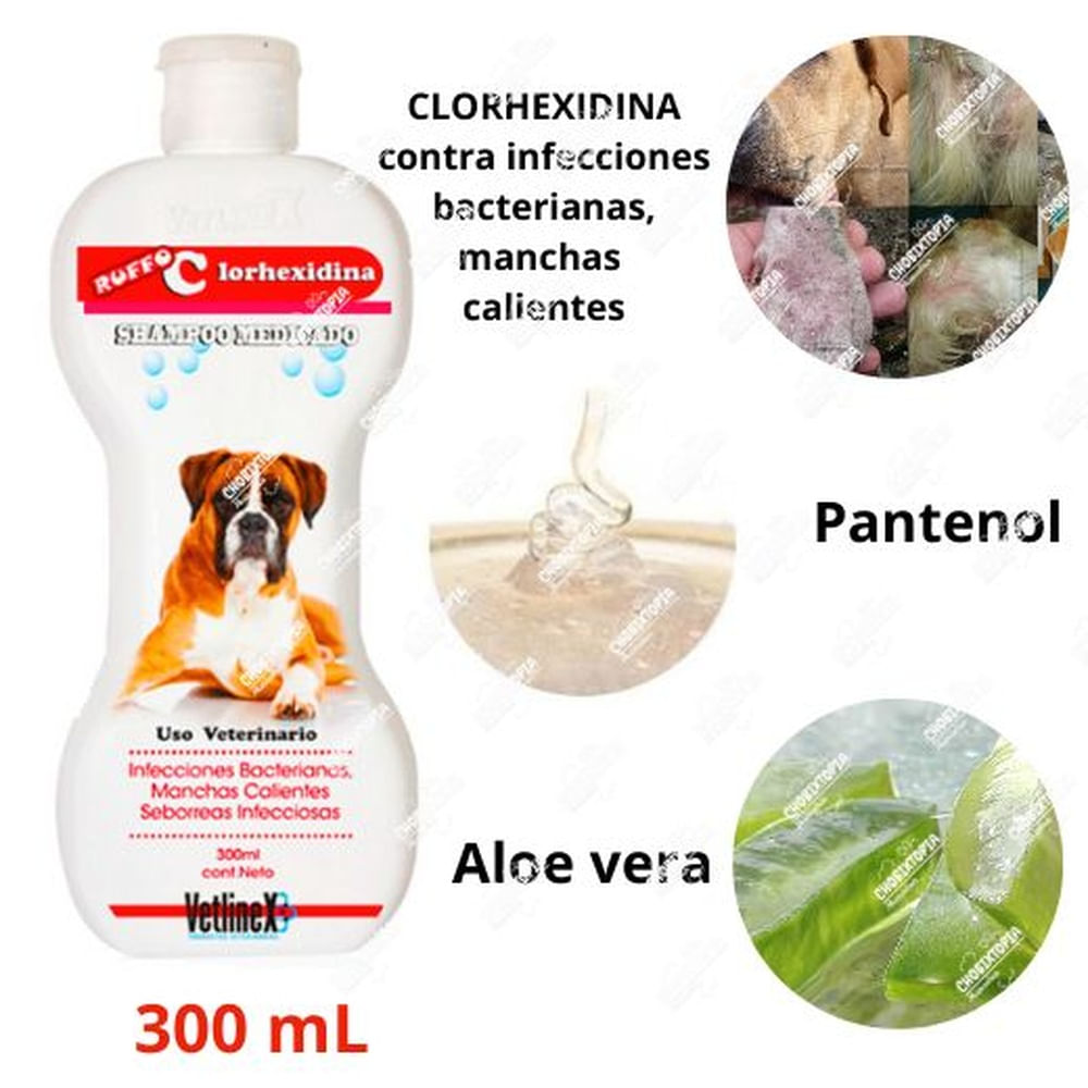 SHAMPOO VETLINEX MEDICADO CLORHEXIDINA x 300 mL