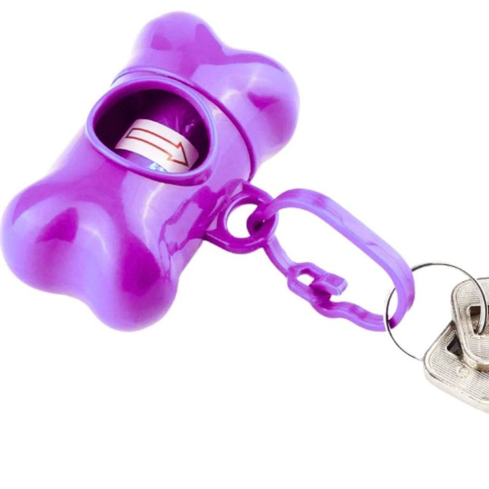 HUESITO PORTA BOLSAS PARA DESECHOS MORADO - CON 5 REPUESTO MORADO HUESITO PORTA BOLSAS PARA DESECHOS MORADO - CON 5 REPUESTO MORADO