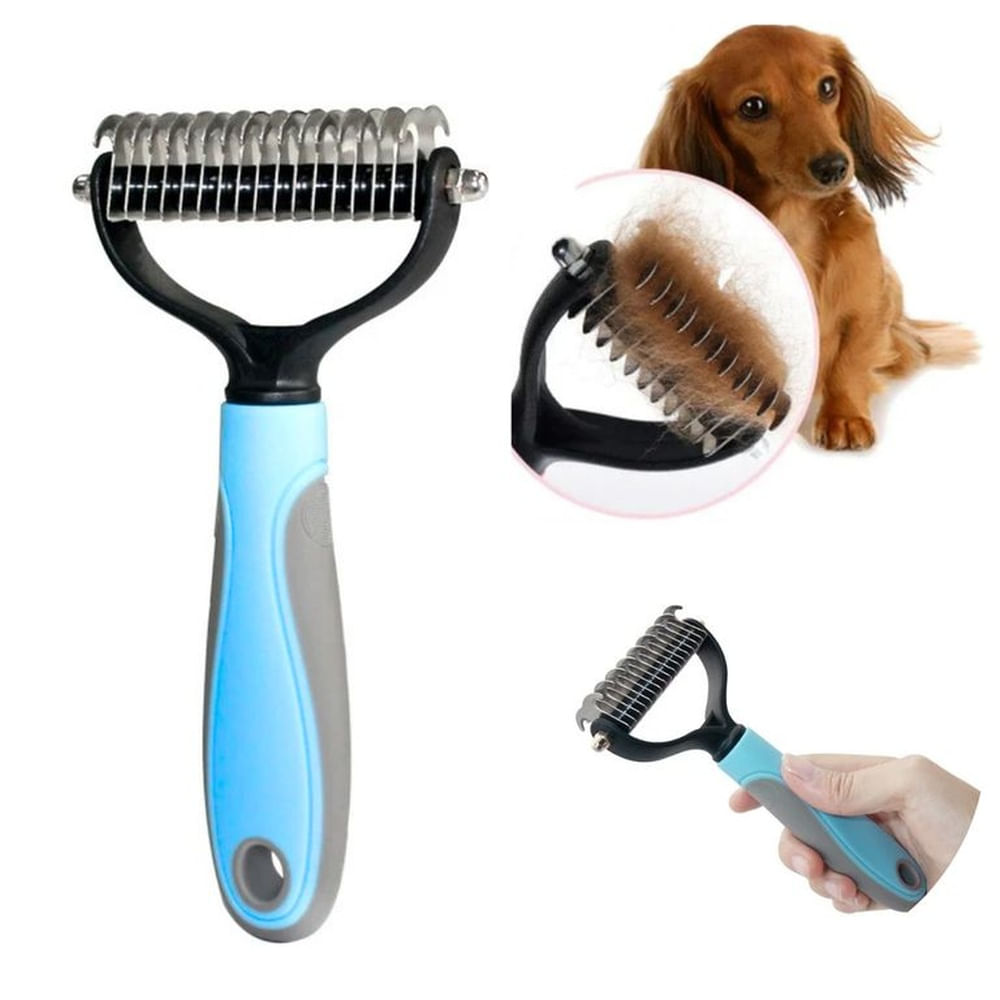CEPILLO-PEINE DESMOTADOR PARA PERROS Y GATOS CELESTE PLOMO CELESTE CEPILLO-PEINE DESMOTADOR PARA PERROS Y GATOS CELESTE PLOMO CELESTE