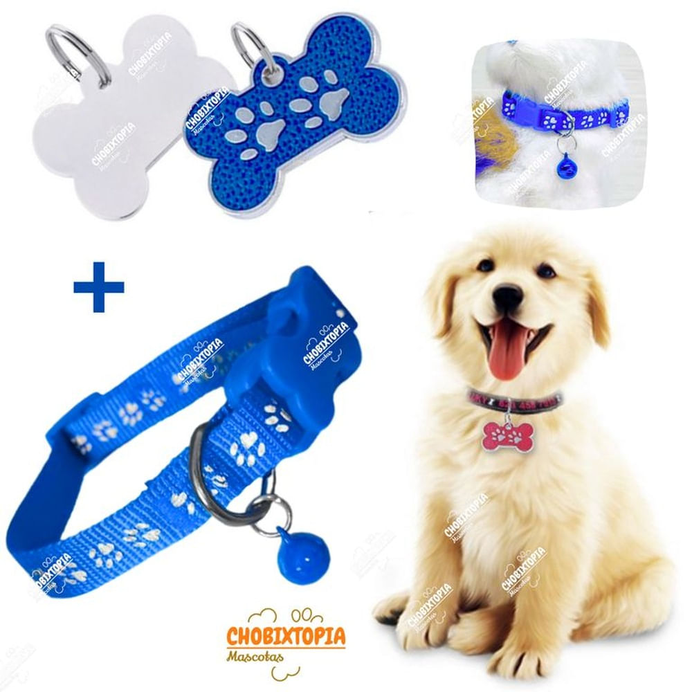 PLACA Y COLLAR P-MASCOTAS C-CASCABEL - AZUL AZUL PLACA AZUL y COLLAR AZUL PLACA Y COLLAR P-MASCOTAS C-CASCABEL - AZUL AZUL PLACA AZUL y COLLAR AZUL