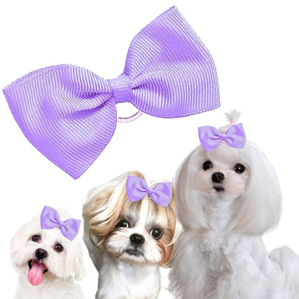 MOÑO PARA MASCOTAS LILA - GRANDE