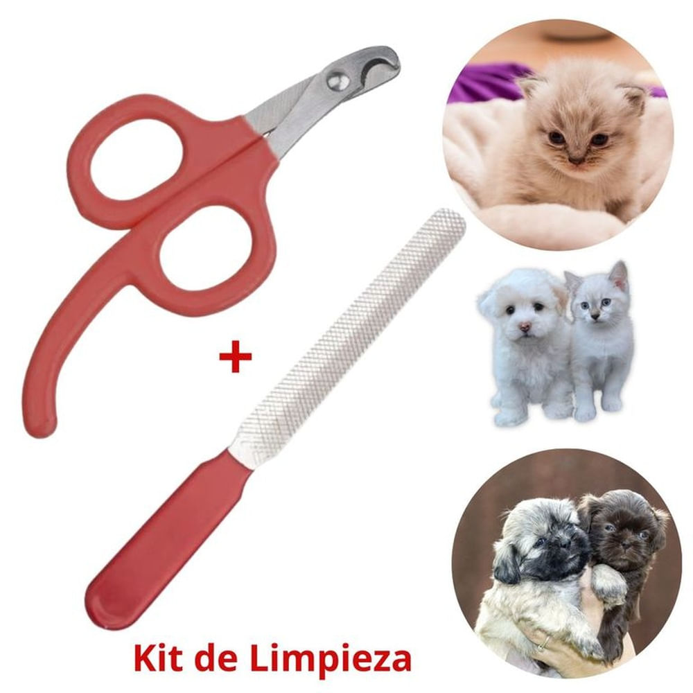 Cortauñas Tijera y Lima Gatos y Perros - Mascota Roja Plano Cortauñas Tijera y Lima Gatos y Perros - Mascota Roja Plano