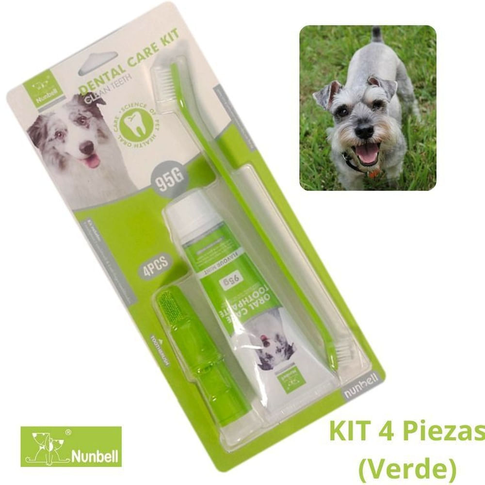 KIT CEPILLO DE DIENTES+PASTA DENTAL PERROS Y MASCOTAS VERDE BLANCO VERDE KIT CEPILLO DE DIENTES+PASTA DENTAL PERROS Y MASCOTAS VERDE BLANCO VERDE
