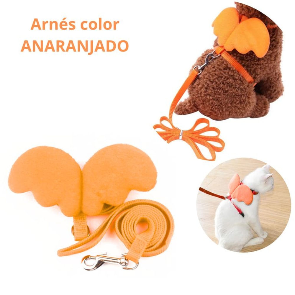 ARNES CON ALAS Y CORREA TALLA S - ANARANJADO ANARANJADO ARNES CON ALAS Y CORREA TALLA S - ANARANJADO ANARANJADO