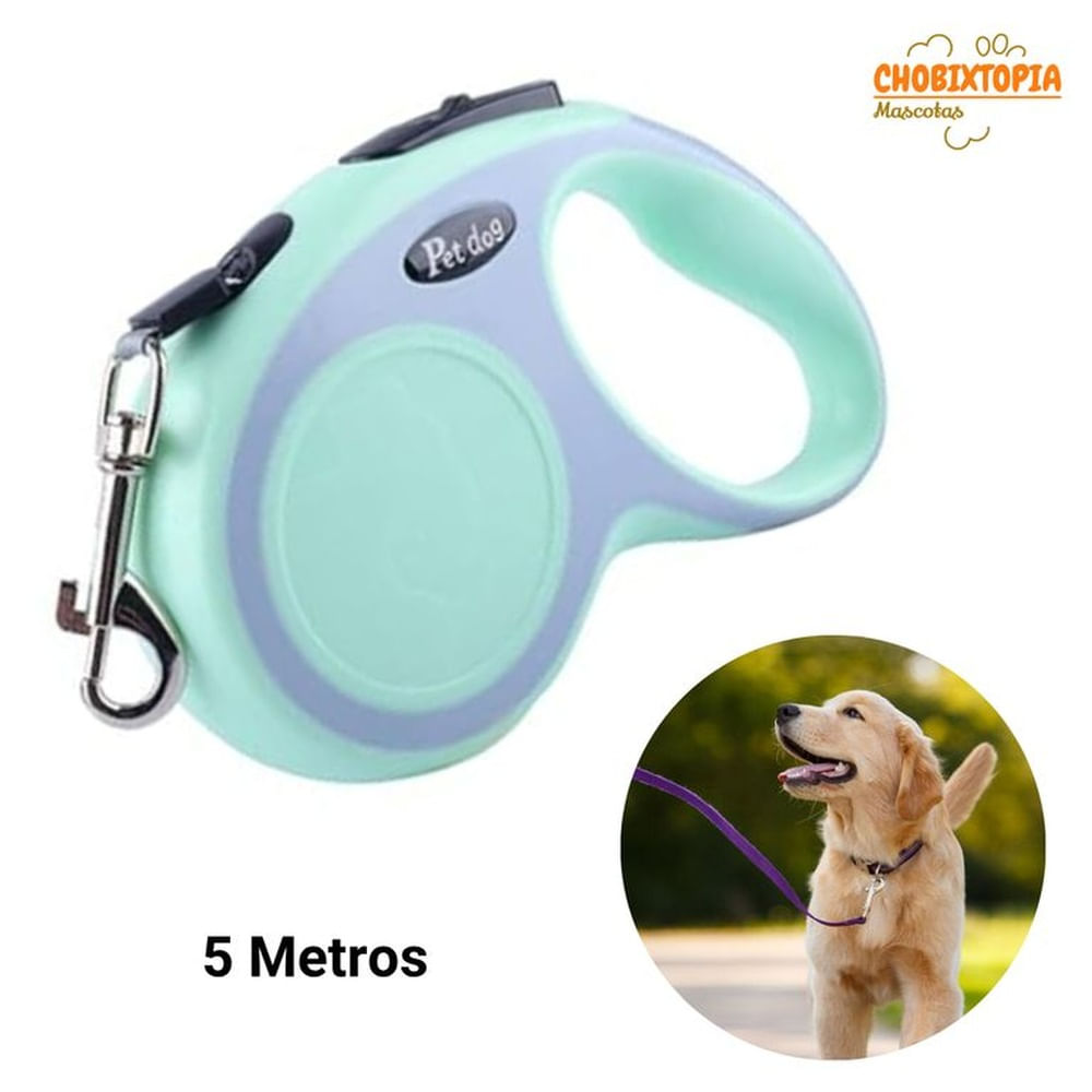 CORREA RETRACTIL DE POLIESTER PARA MASCOTAS VERDE 5M VERDE CORREA RETRACTIL DE POLIESTER PARA MASCOTAS VERDE 5M VERDE