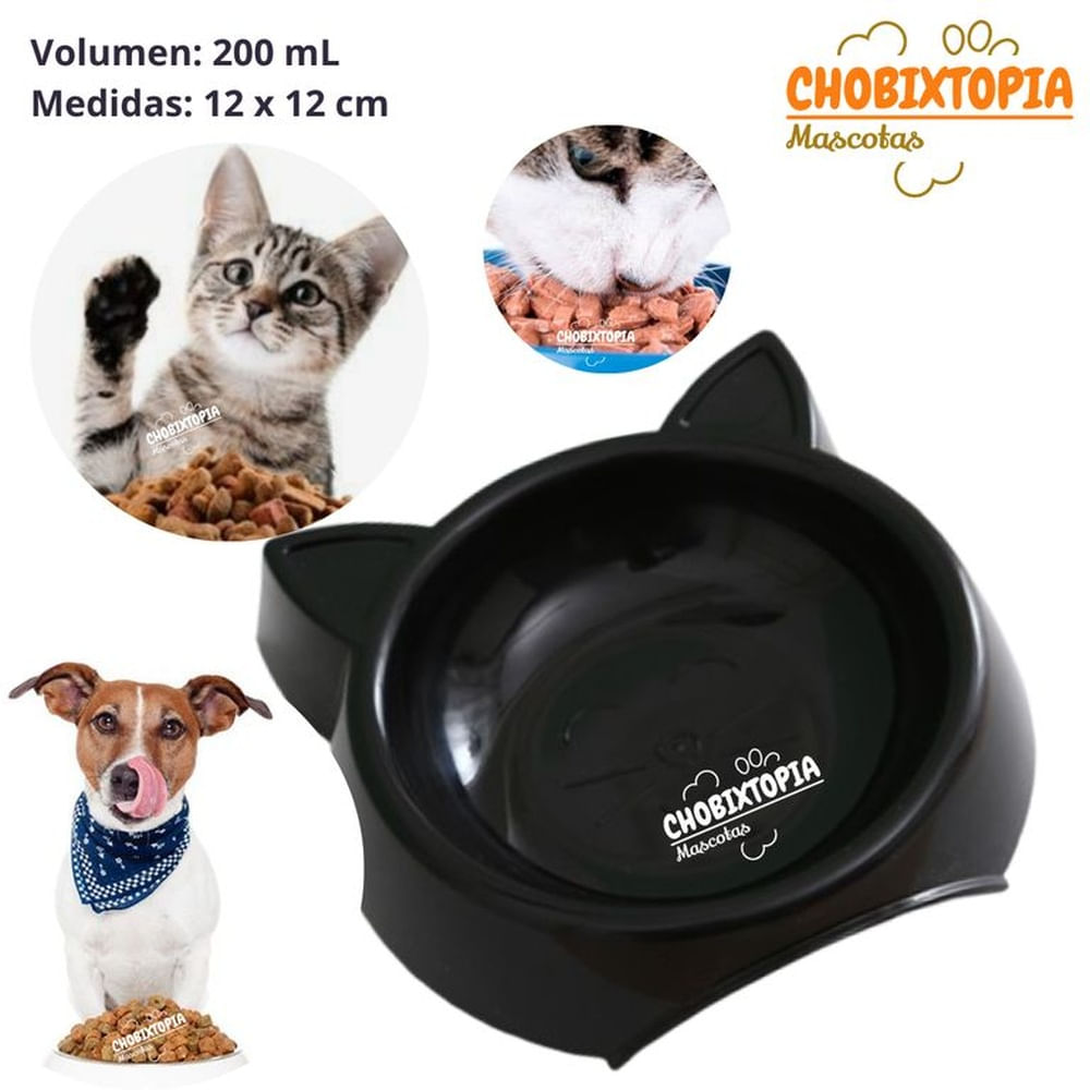 PLATO PARA MASCOTA OREJITAS NEGRO x 200 ML NEGRO PLATO PARA MASCOTA OREJITAS NEGRO x 200 ML NEGRO