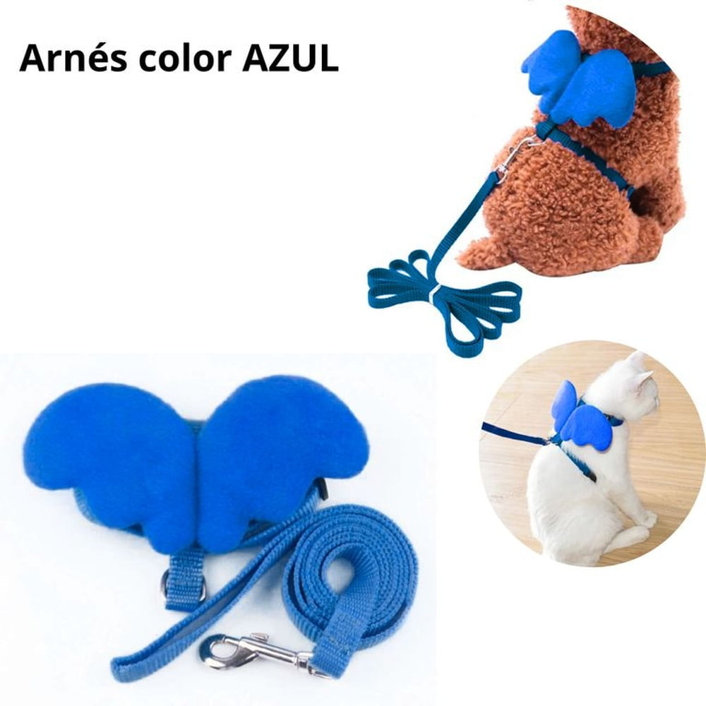 ARNES CON ALAS Y CORREA TALLA S - AZUL AZUL ARNES CON ALAS Y CORREA TALLA S - AZUL AZUL