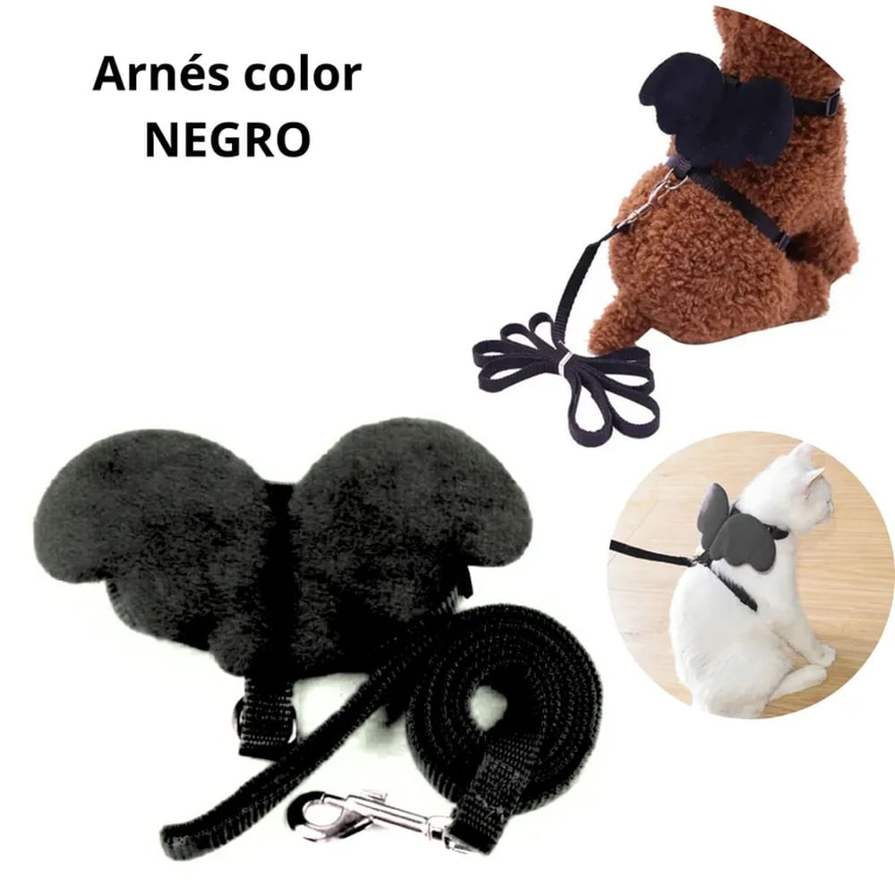 ARNES CON ALAS Y CORREA TALLA S - NEGRO NEGRO ARNES CON ALAS Y CORREA TALLA S - NEGRO NEGRO