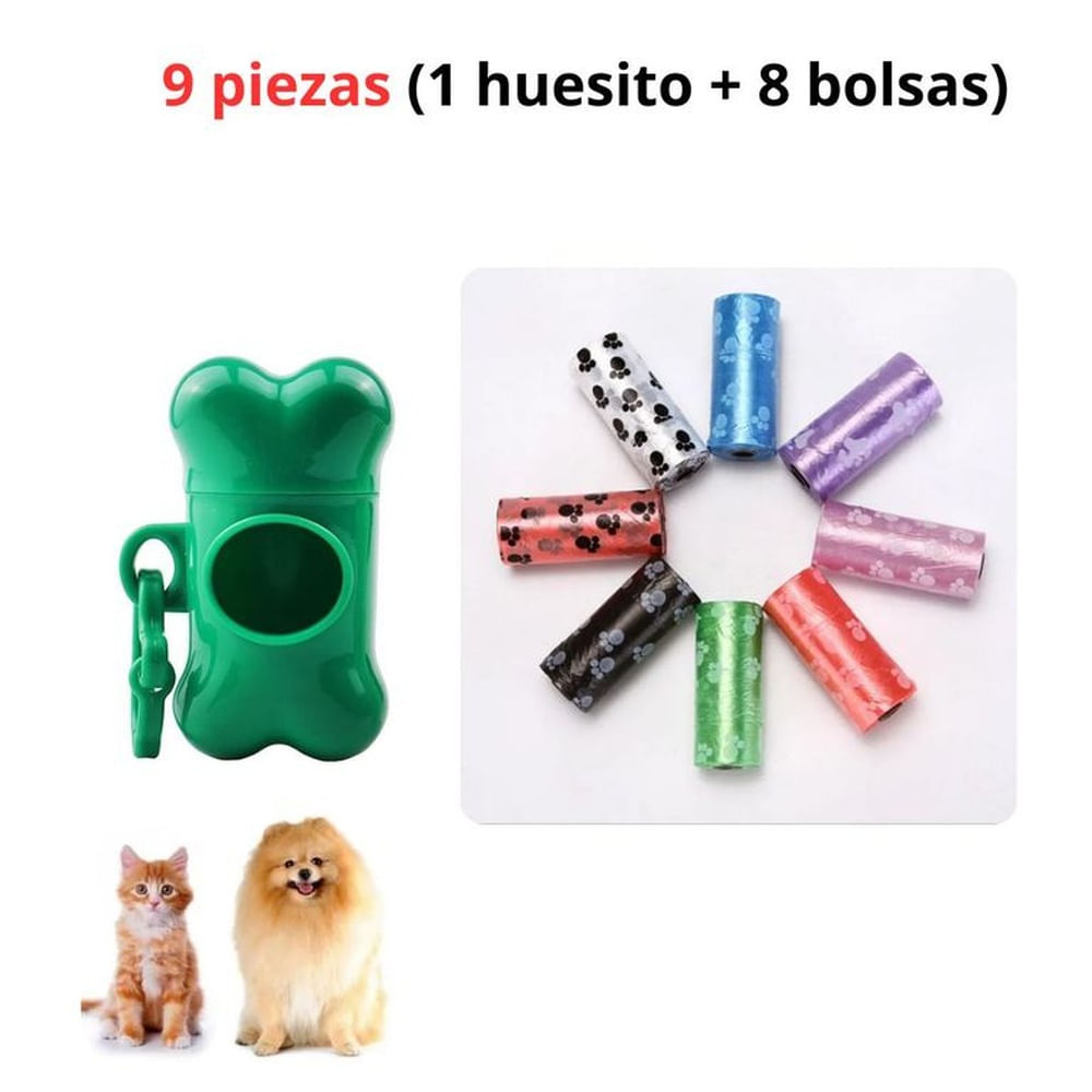 HUESITO PORTA BOLSAS PARA DESECHOS VERDE - CON 7 REPUESTO VERDE HUESITO PORTA BOLSAS PARA DESECHOS VERDE - CON 7 REPUESTO VERDE