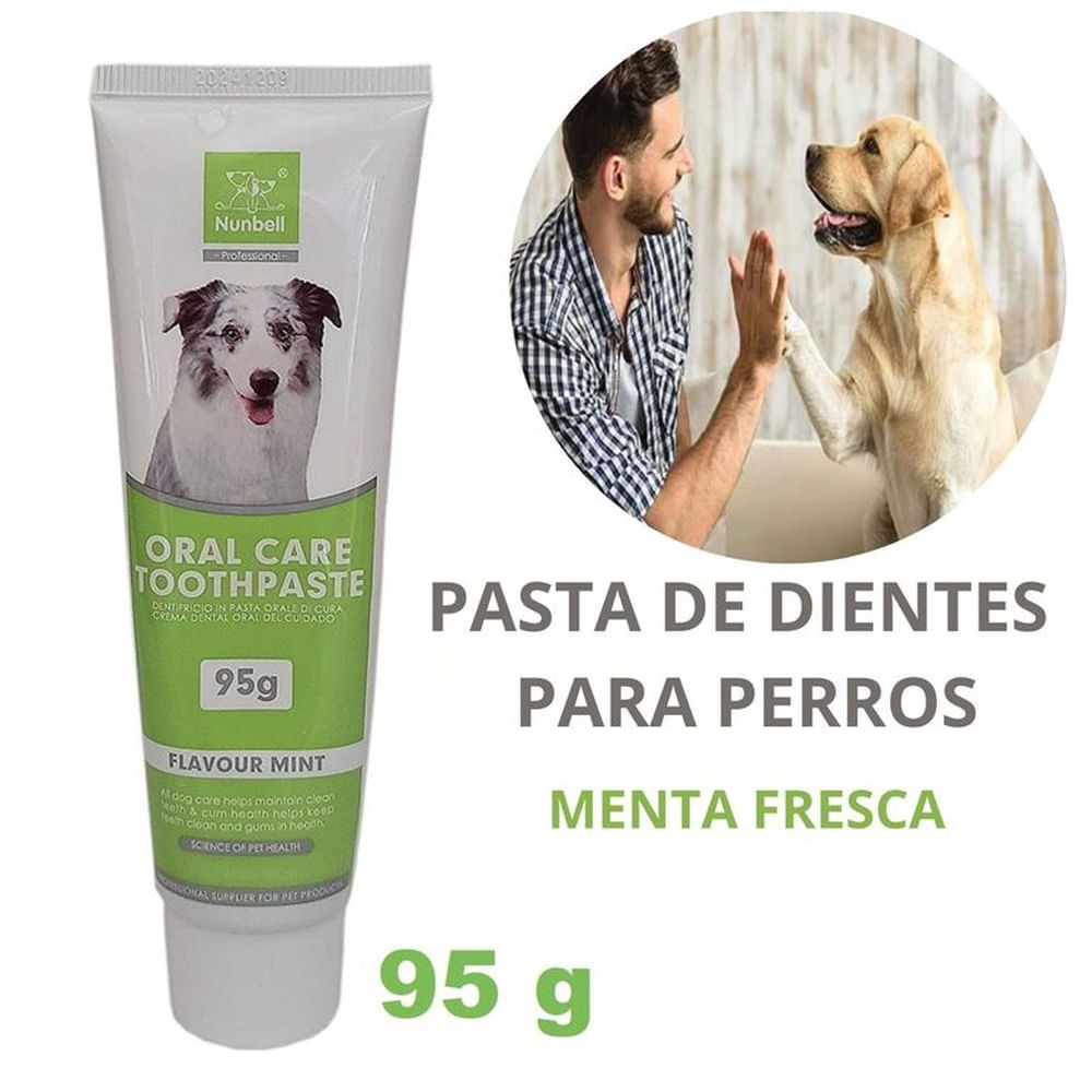 PASTA DENTAL PARA PERROS Y MASCOTAS NUNBELL x 95g VERDE LIMON PASTA DENTAL PARA PERROS Y MASCOTAS NUNBELL x 95g VERDE LIMON