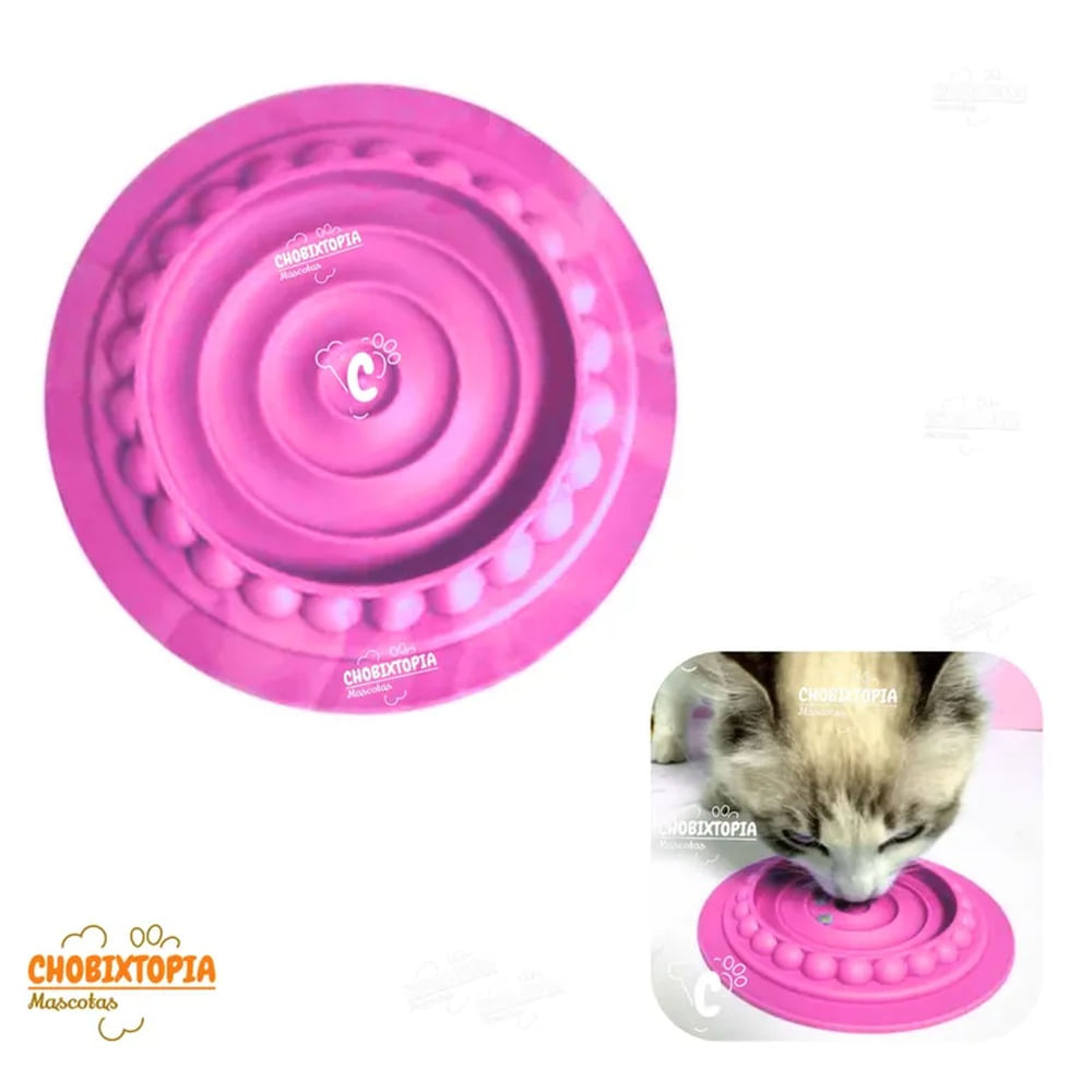 PLATO DE SILICONA PARA GATO ROSADO ROSADO PLATO DE SILICONA PARA GATO ROSADO ROSADO