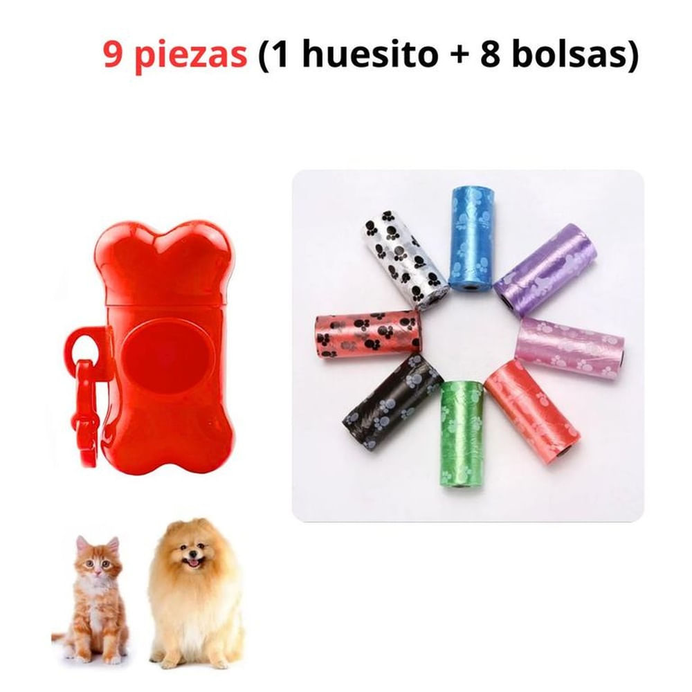 HUESITO PORTA BOLSAS PARA DESECHOS ROJO - CON 7 REPUESTO ROJO HUESITO PORTA BOLSAS PARA DESECHOS ROJO - CON 7 REPUESTO ROJO