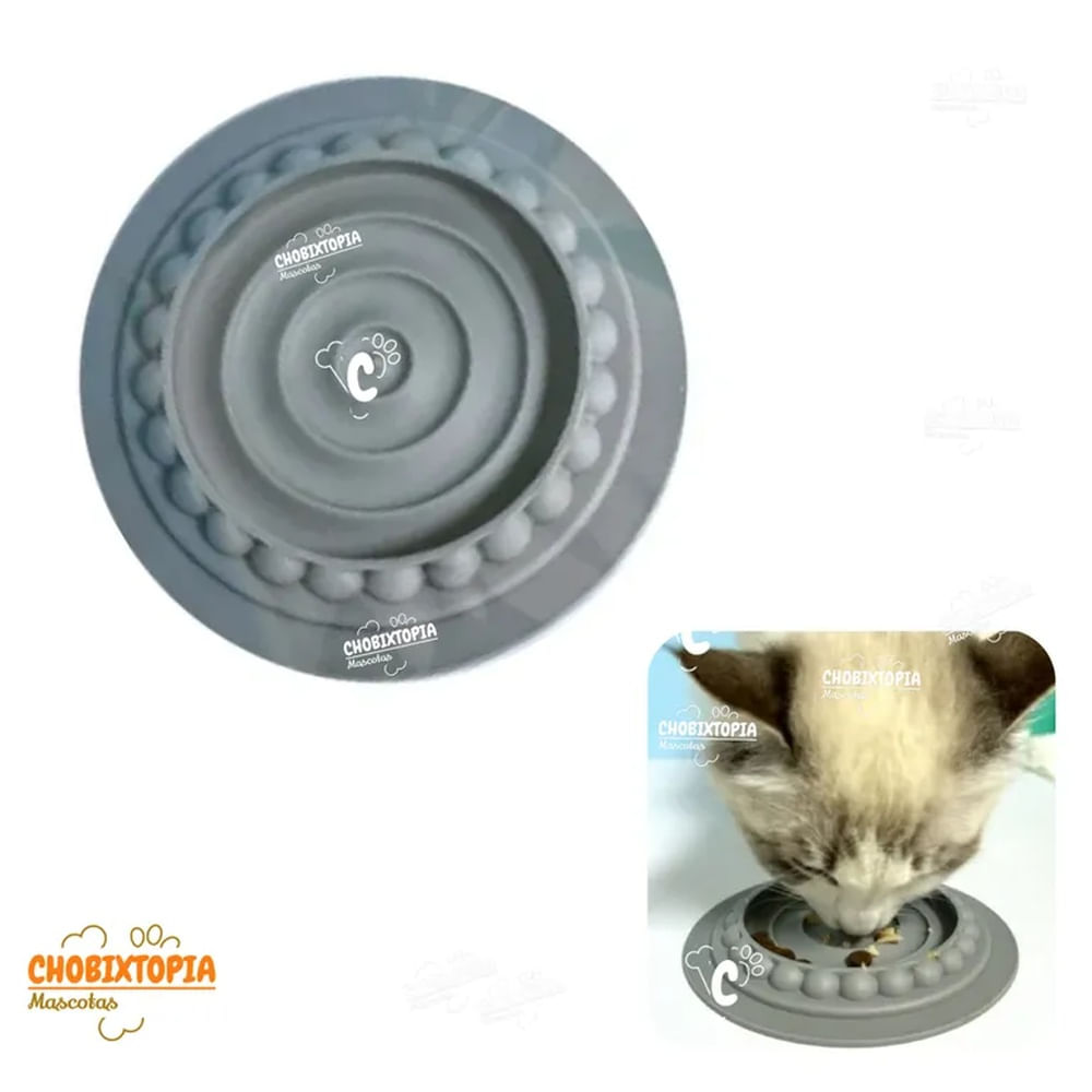 PLATO DE SILICONA PARA GATO PLOMO PLOMO PLATO DE SILICONA PARA GATO PLOMO PLOMO