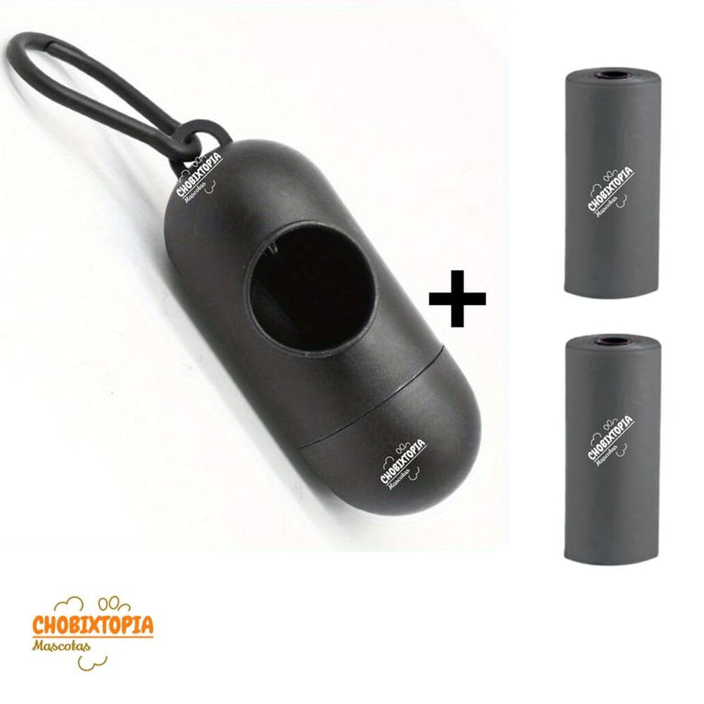 CAPSULA PORTA BOLSAS PARA DESECHOS NEGRO - CON 1 REPUESTO NEGRO CAPSULA PORTA BOLSAS PARA DESECHOS NEGRO - CON 1 REPUESTO NEGRO
