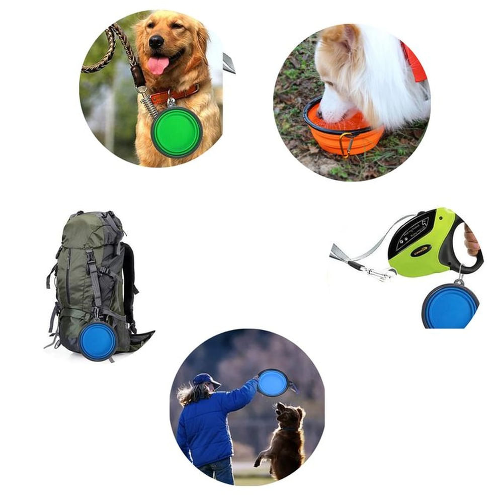 PLATO PORTATIL PLEGABLE PARA MASCOTA 850mL - CELESTE ROJO PLATO PORTATIL PLEGABLE PARA MASCOTA 850mL - CELESTE ROJO