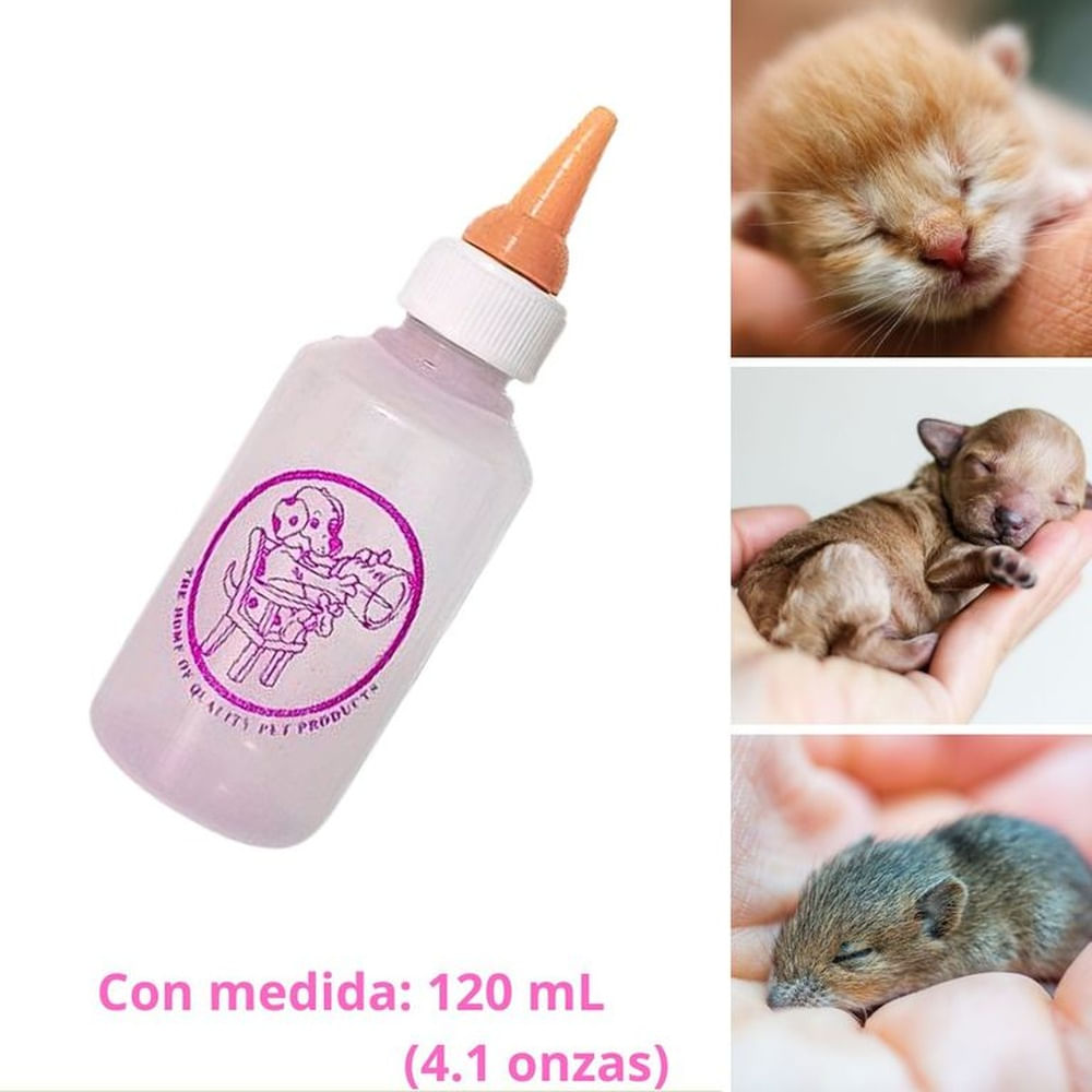 BIBERON PARA MASCOTAS x 120 mL - ROSADO