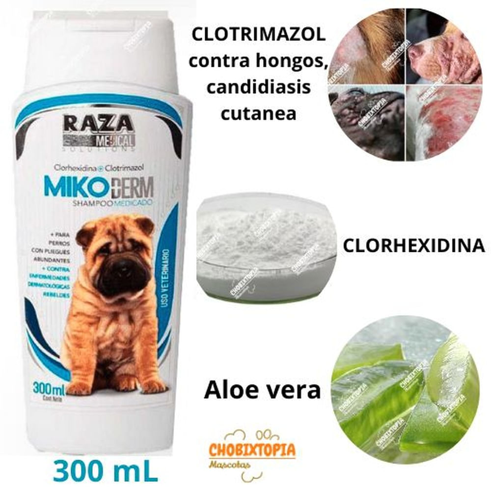 SHAMPOO MEDICADO PARA PERRO MIKODERM X 300 ML - RAZA