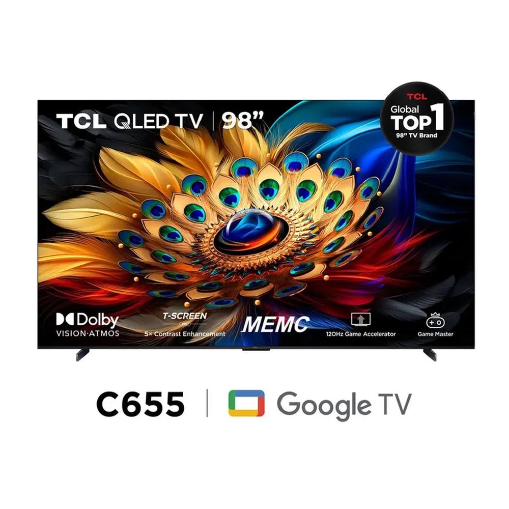 TELEVISOR TCL 98 GOOGLE TV 98C655 QLED 4K ULTRA HD SMART TV