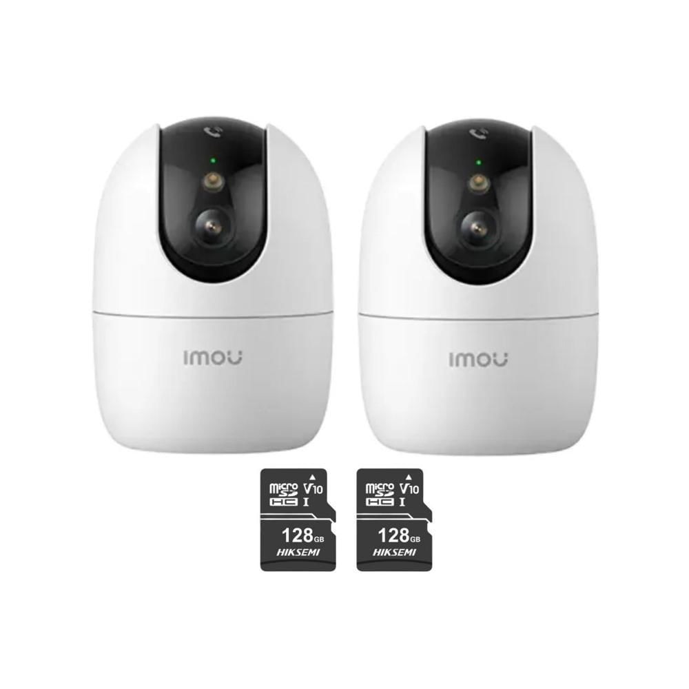 Kit 2 Cámara seguridad IMOU Ranger 2 Pro 3K 5MP + Micro SD 128GB con botón de llamada