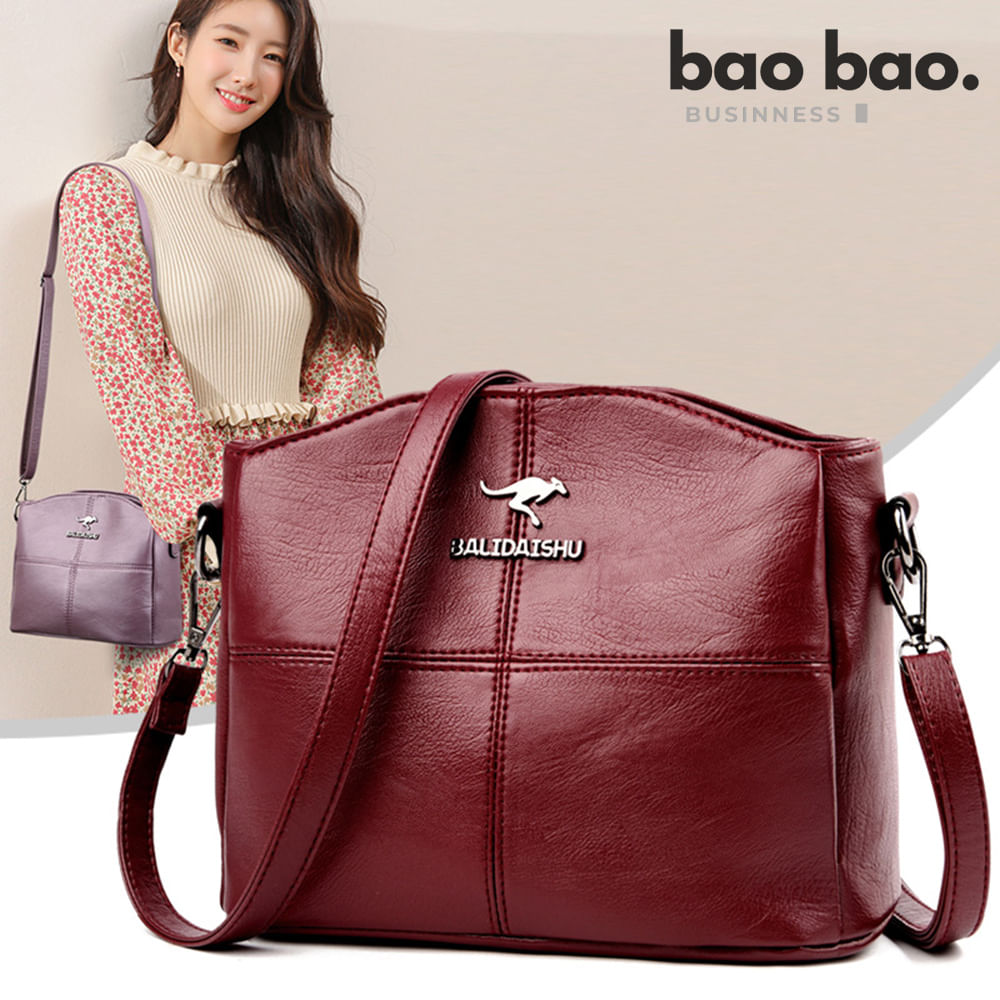 CARTERA DE CUERO PARA MUJER BOLSO MORRAL PEQUEÑO ELEGANTE JUVENIL ROJO