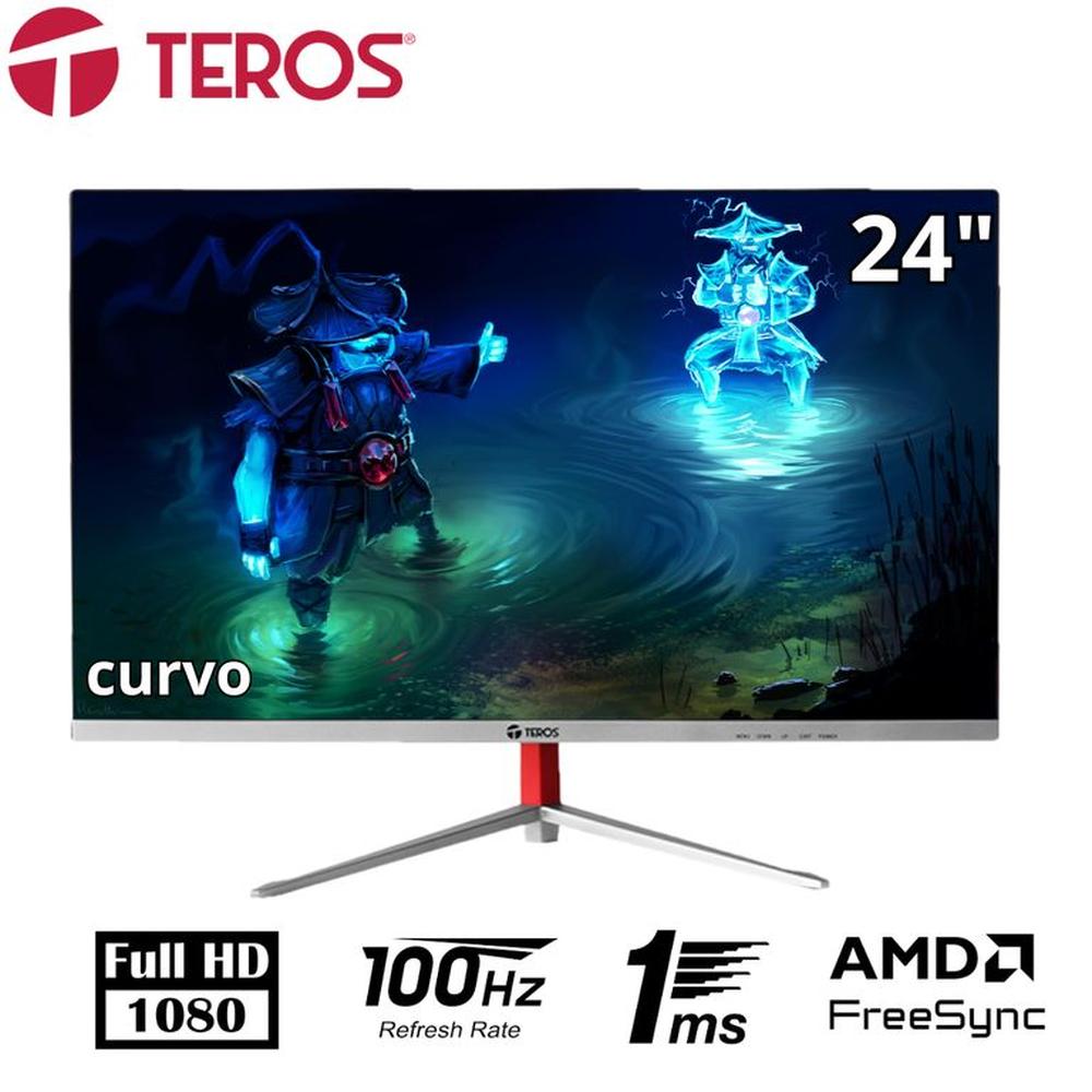 Monitor curvo TEROS TE-2402S 238 FHD VA 100Hz 1ms HDMI VGA negro