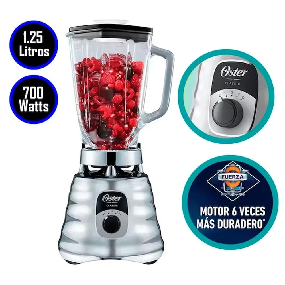 LICUADORA OSTER BLST4655 700 WATTS 3 VELOCIDADES CROMADO