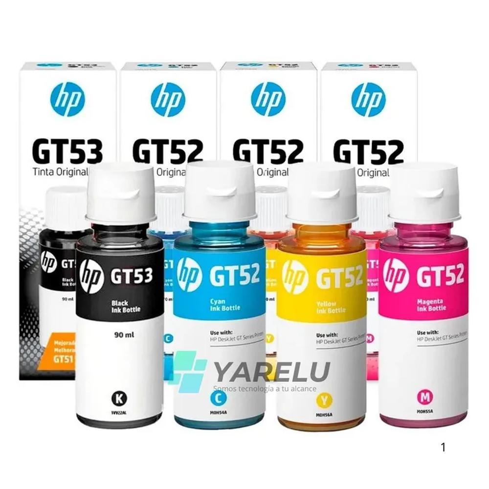 KIT DE 4 TINTAS HP GT53 (GT51) / GT52