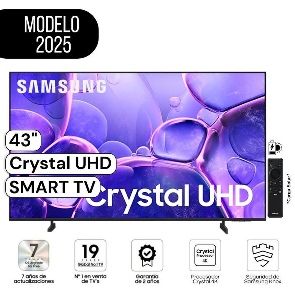 Televisor Samsung 43 Pulg Crystal UHD 4K Smart TV UN43U8000 Modelo 2025