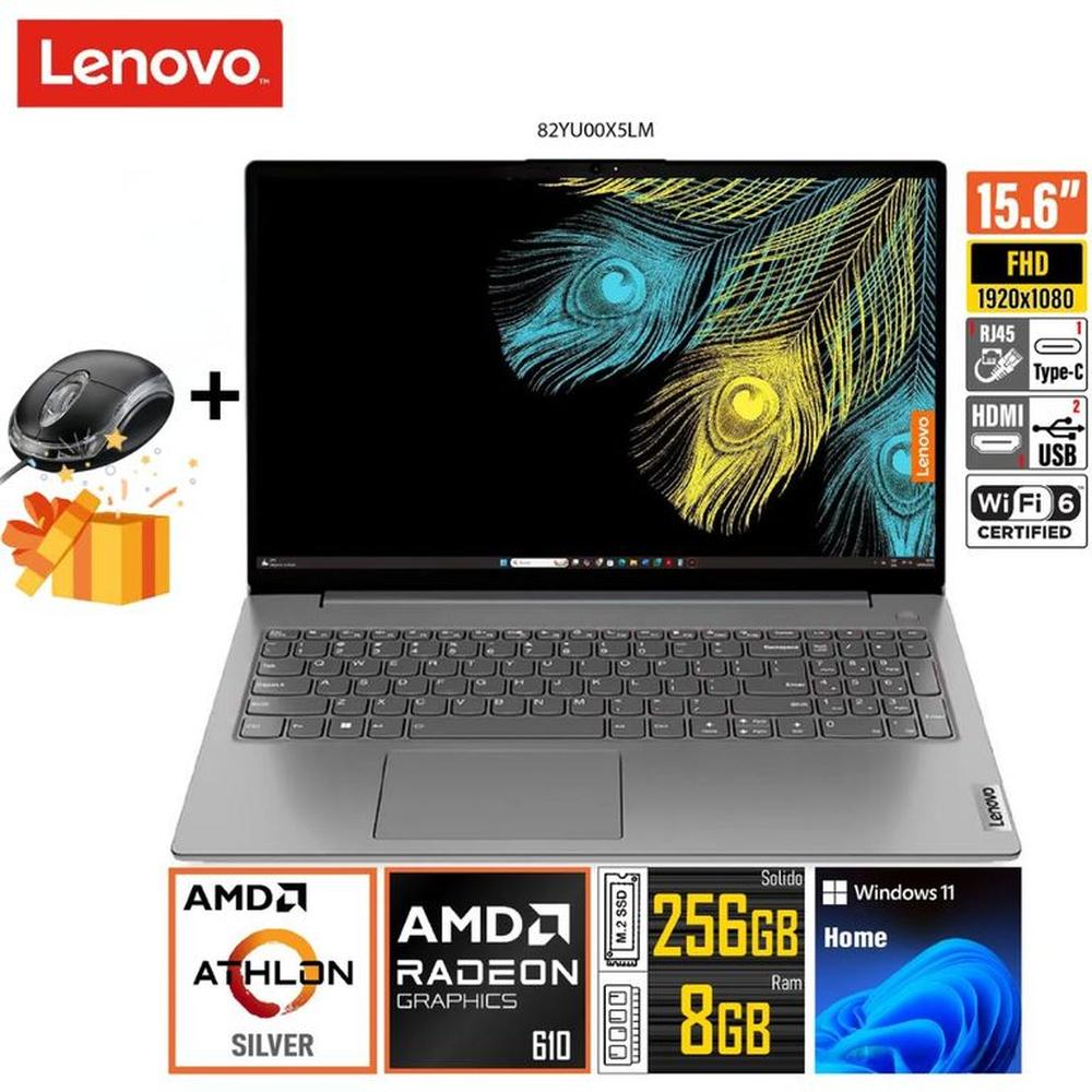 Laptop LENOVO V15 G4 AMN AMD Athlon Silver-7120U 15.6"" FHD RAM 8GB SSD 256GB Windows 11
