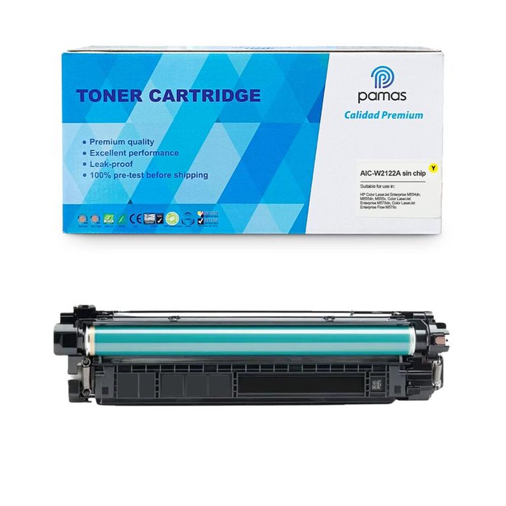 Toner PAMAS Compatible HP212A W2120A Sin Chip Amarillo