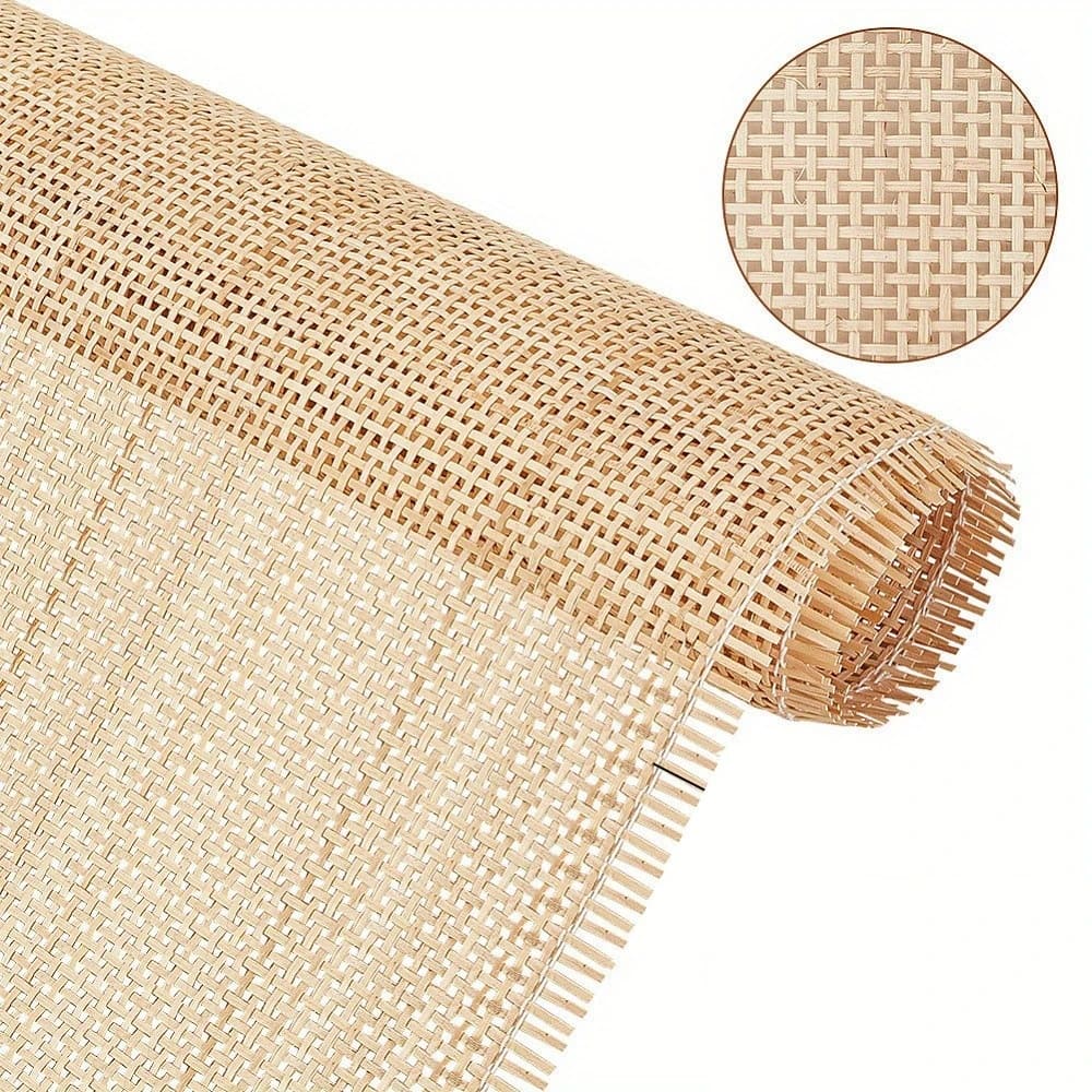 Ratán Rollo Natural Tejido de Rejilla Cuadrada para Muebles 55 cm ancho ...