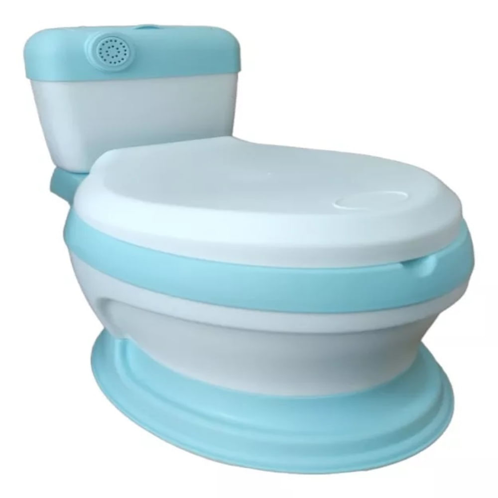 Bacin Urinario en Forma de Inodoro para Bebe Celeste