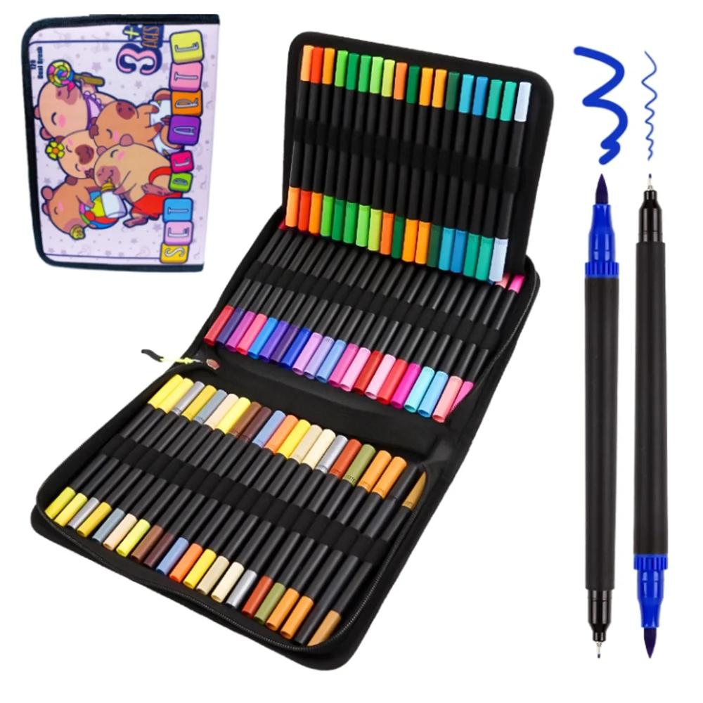 Plumones Dual Brush 120 Colores Diseño Capibara