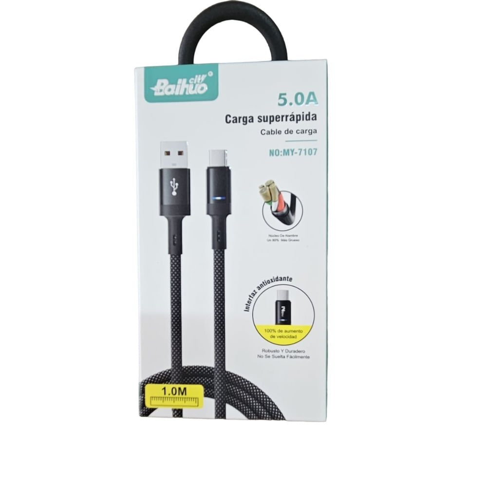 Cable Carga Rapida Type C A Usb  Baihuo