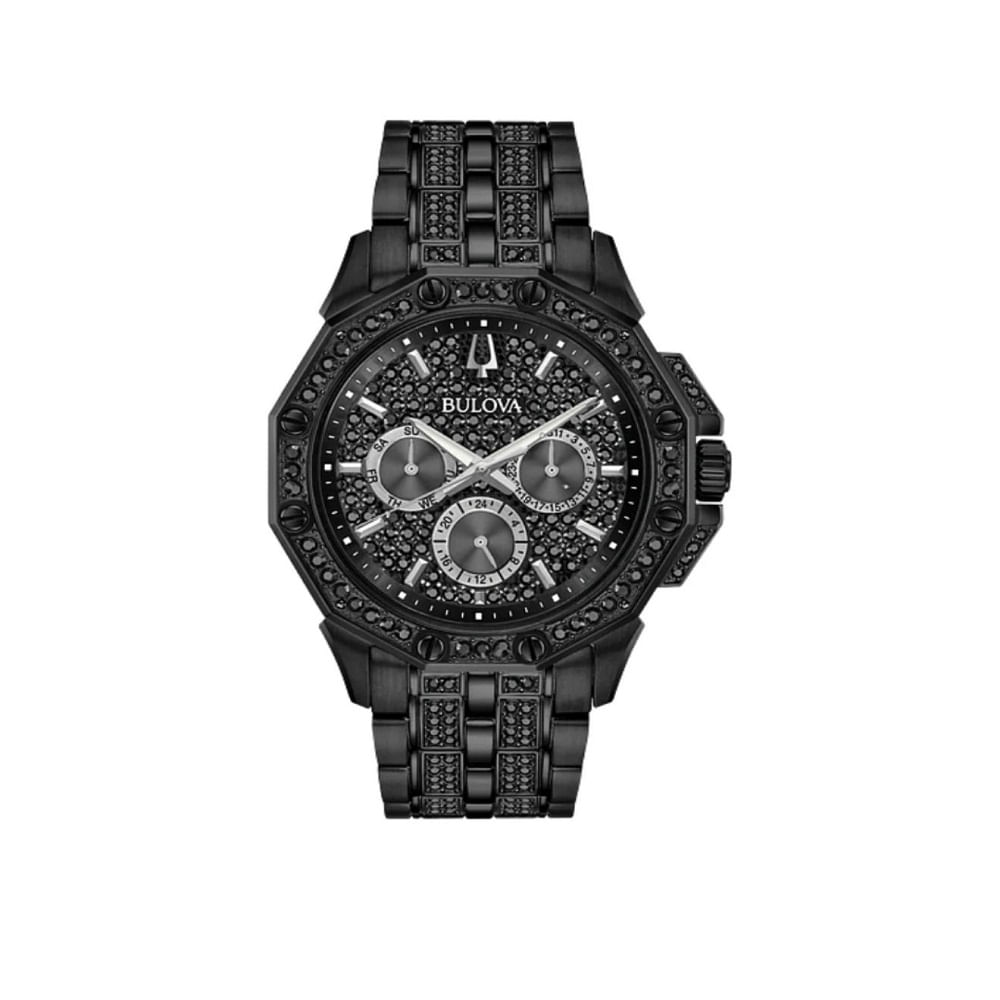 BULOVA OCTAVA BLACK DE CRISTALES CRONOGRAFO