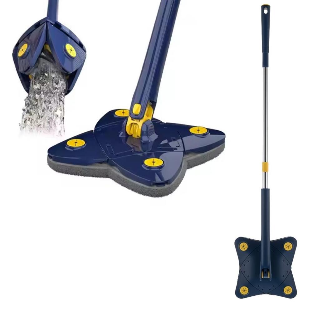 Trapeador Giratorio 360 de Microfibra Super Absorbente Exprime sin Contacto