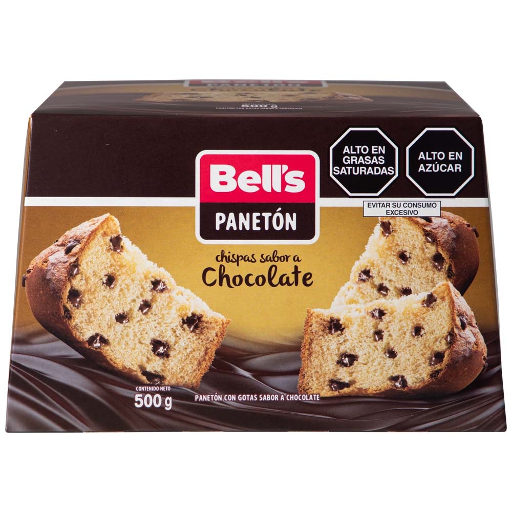 Panetón BELL'S Chispas de Chocolate Caja 500g Panetón BELL'S Chispas de Chocolate Caja 500g