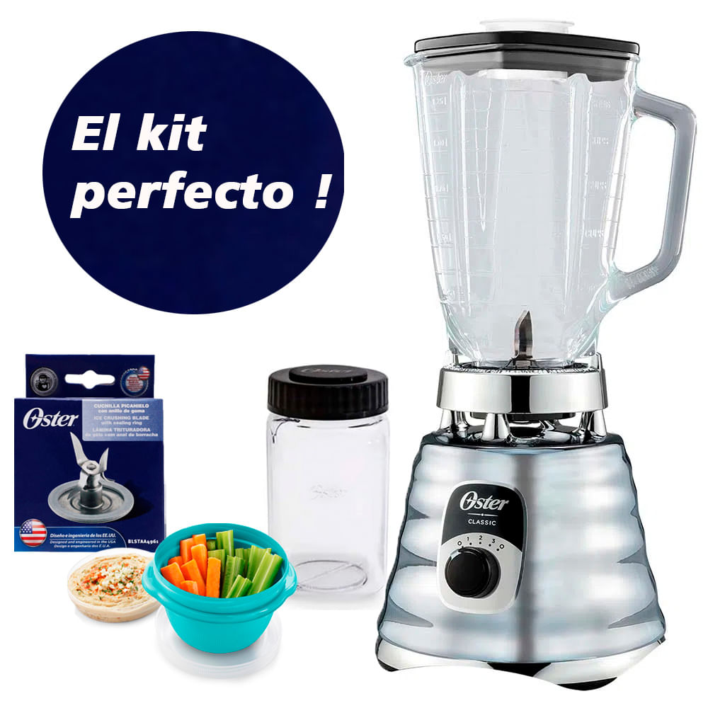 Licuadora Oster Blst4655 Clásica 700w Vidrio 1.25l mas Kit Acc