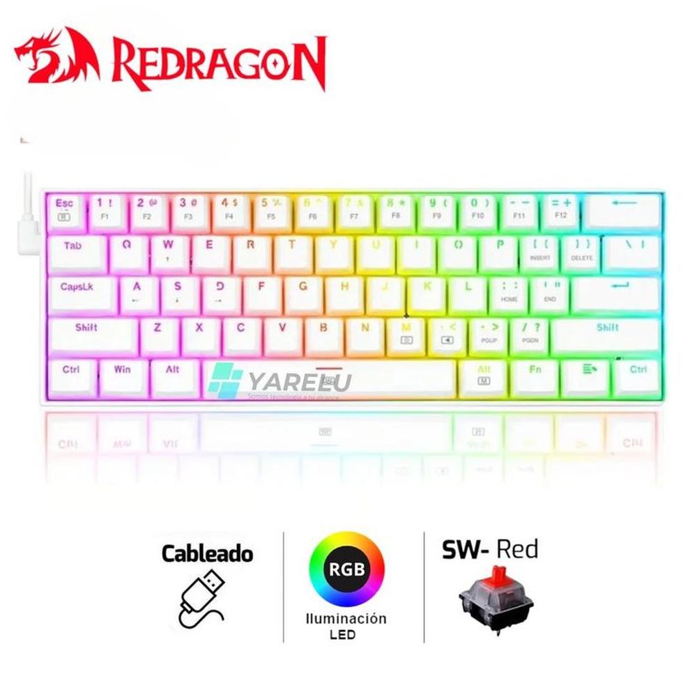 Teclado Mecánico Redragon 60% DRAGONBORN Spanish K630W-RGB RED SWITCH ...