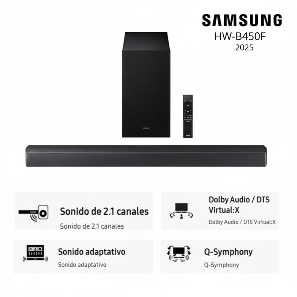 Soundbar Samsung HW-B450F 2025 Serie B 2.1 Ch.