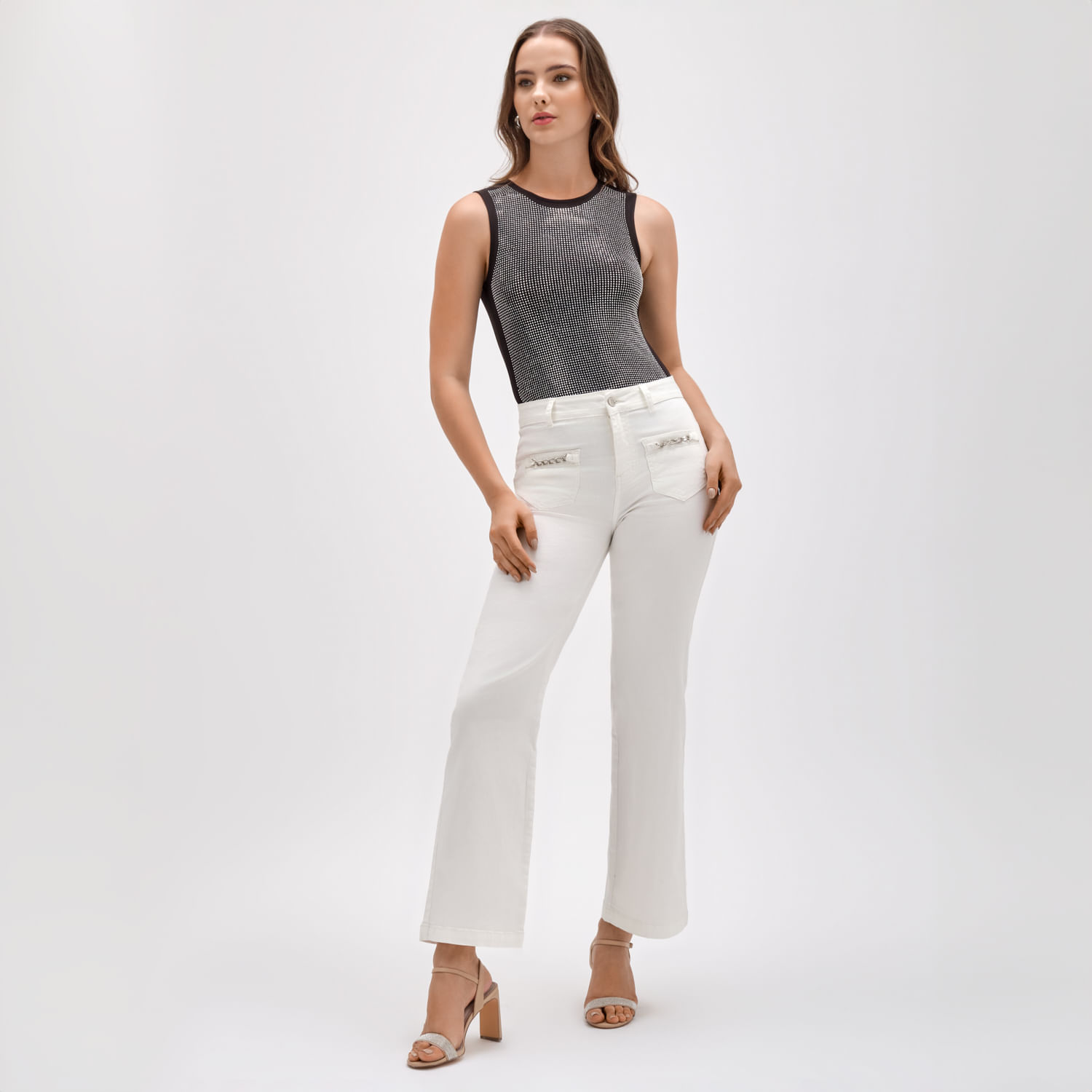 Jean Mujer Symbol Straight Dorado