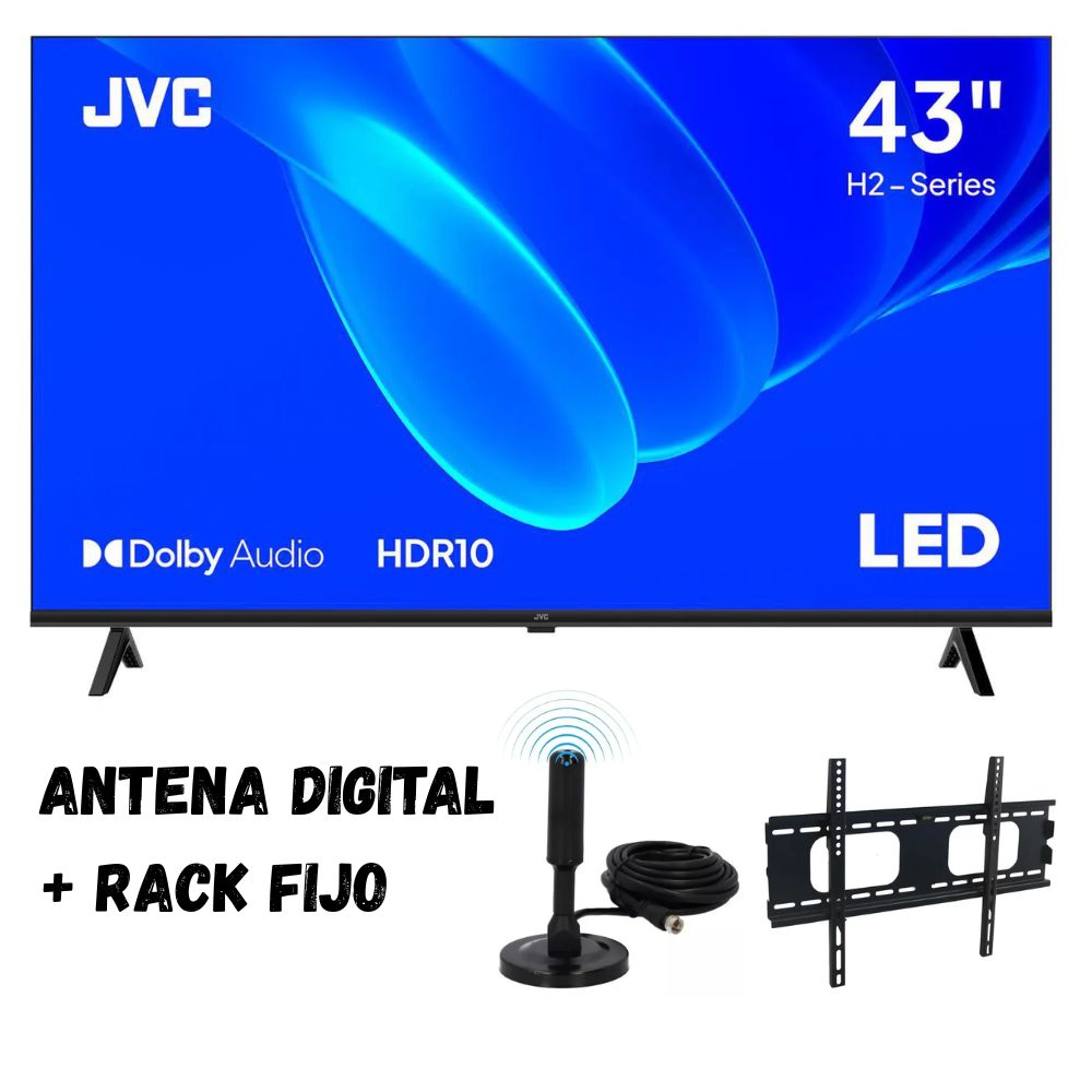 Televisor 43'' JVC LT-43KM358 FHD 2025 - ANT - RACK FIJO