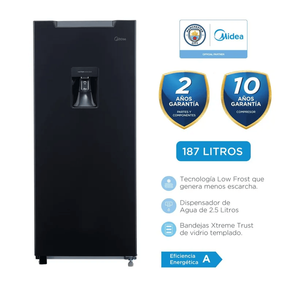 Refrigeradora Midea 187LT MDRD190ANLXW-PE