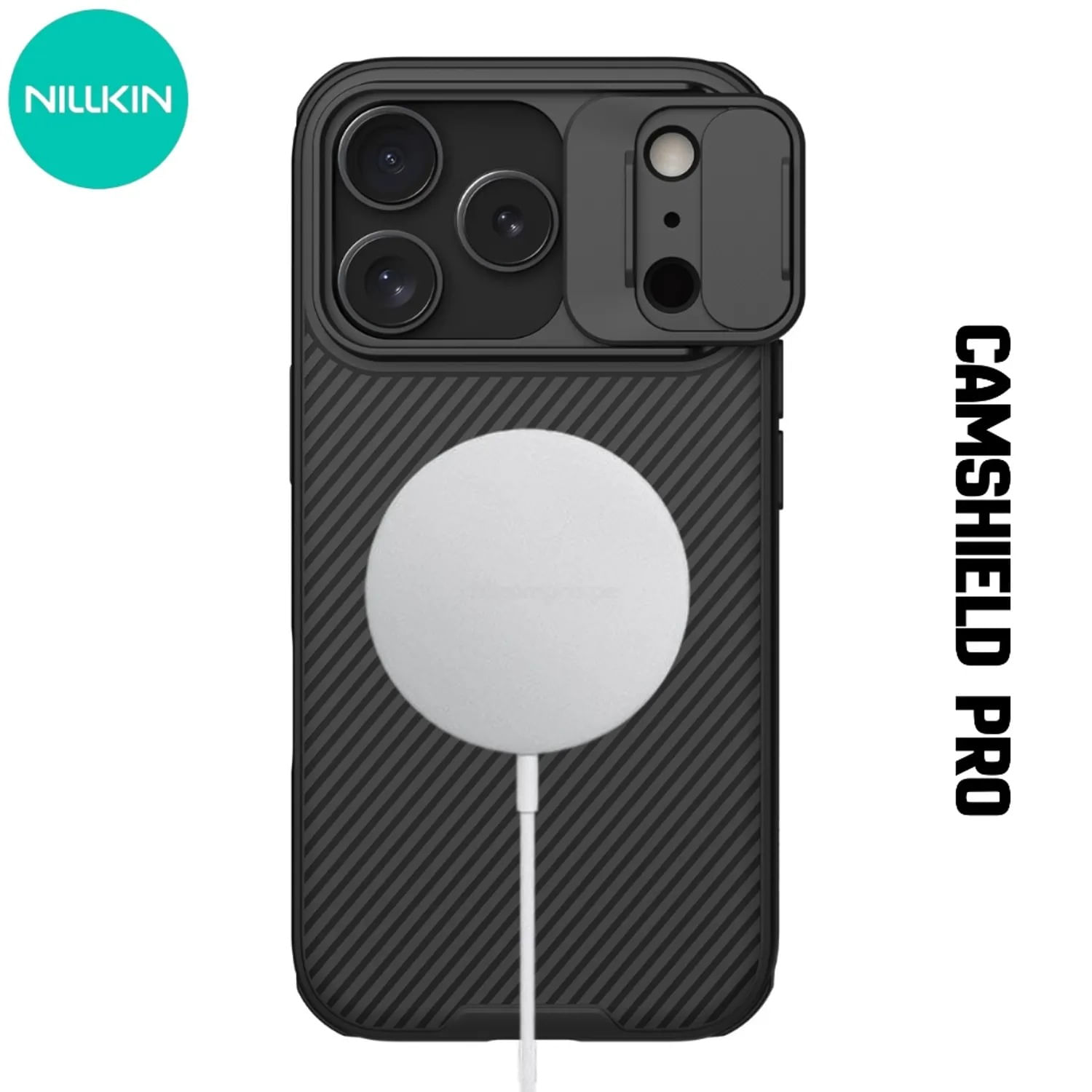 Case Nillkin Camshield Cam Pro  iPhone 17 Pro Max MagSafe - Lente Oscura